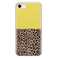 iPhone 8/7 siliconen hoesje - Luipaard geel - thumbnail