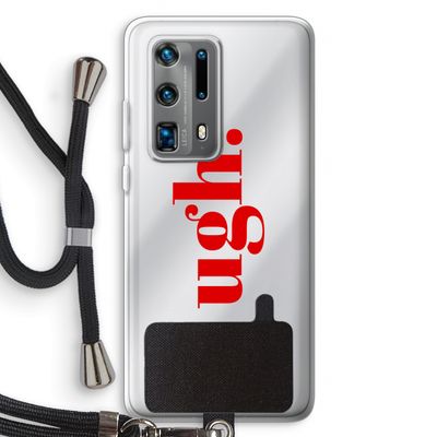 Ugh: Huawei P40 Pro Plus Transparant Hoesje met koord