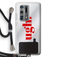 Ugh: Huawei P40 Pro Plus Transparant Hoesje met koord