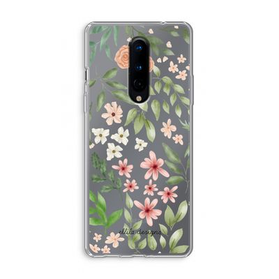 Botanical sweet flower heaven: OnePlus 8 Transparant Hoesje
