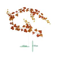 Maple kunst guirlande 180cm - herfst oranje