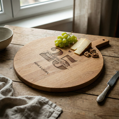 Serveerplank rond 43x35