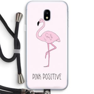 Pink positive: Samsung Galaxy J3 (2017) Transparant Hoesje met koord
