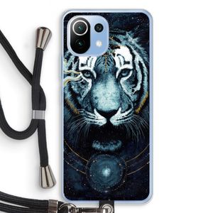 Darkness Tiger: Xiaomi Mi 11 Lite Transparant Hoesje met koord