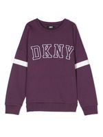 Dkny Kids sweat à patch logo - Violet - thumbnail