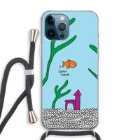 Aquarium: iPhone 12 Pro Max Transparant Hoesje met koord