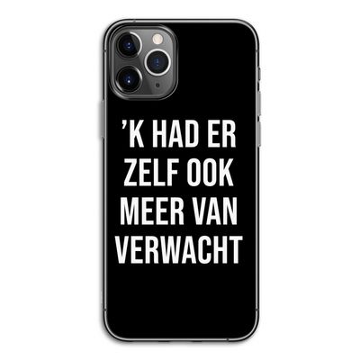 Meer verwacht - Zwart: iPhone 11 Pro Transparant Hoesje