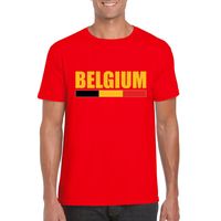 Rood Belgium supporter shirt heren - thumbnail