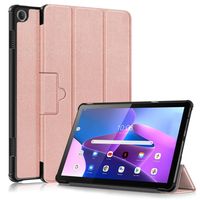 Lunso - Lenovo Tab M10 Gen 3 (3e generatie) - Tri-Fold Bookcase hoes - Rose Goud