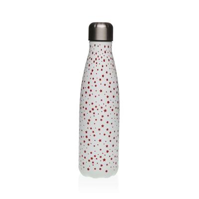 Waterfles Versa Staal Sterren 7 x 27 x 7 cm