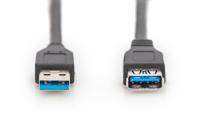 Digitus USB-kabel USB 3.2 Gen1 (USB 3.0 / USB 3.1 Gen1) USB-A stekker, USB-A bus 1.80 m Zwart AK-300203-018-S - thumbnail
