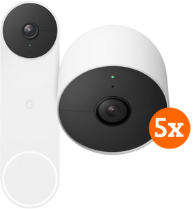 Google Nest Doorbell Battery + Google Nest Cam 5-pack