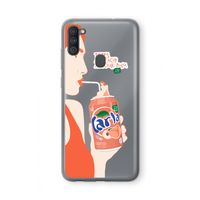 Peach please!: Samsung Galaxy A11 Transparant Hoesje