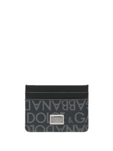 Dolce & Gabbana porte-cartes à logo en jacquard - Noir