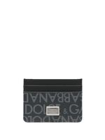 Dolce & Gabbana porte-cartes à logo en jacquard - Noir