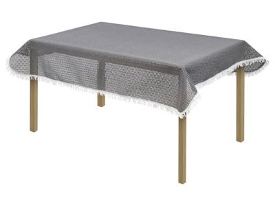 LIVARNO home Tuintafelkleed 130 x 160 cm (hoekig grove rand, Grijs)