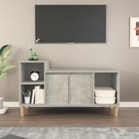 Tv-meubel 100x35x55 cm bewerkt hout betongrijs - thumbnail