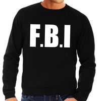 Politie FBI tekst sweater / trui zwart voor heren