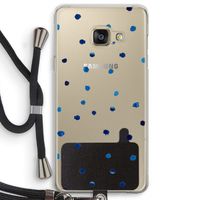 Blauwe stippen: Samsung Galaxy A3 (2016) Transparant Hoesje met koord