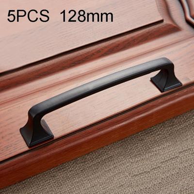 5 stuks 6222-128 eenvoudige meubel kast handvat zwart brons handvat