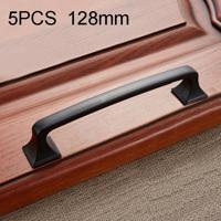 5 stuks 6222-128 eenvoudige meubel kast handvat zwart brons handvat