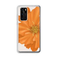 Orange Ellila flower: Huawei P40 Transparant Hoesje