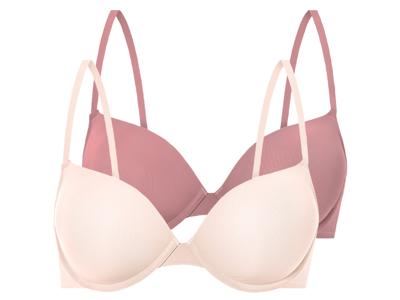 esmara 2 dames beugel-BH&apos;s (Roze/lichtroze, 75B)