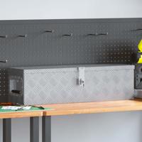 VidaXL Aluminium kist 80,5x22x22 cm zilverkleurig