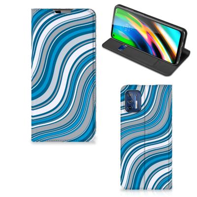 Motorola Moto G9 Plus | Hoesje met Magneet | Waves Blue