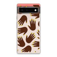 Hands dark: Google Pixel 6 Transparant Hoesje