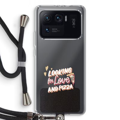 Pizza is the answer: Xiaomi Mi 11 Ultra Transparant Hoesje met koord