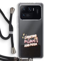 Pizza is the answer: Xiaomi Mi 11 Ultra Transparant Hoesje met koord