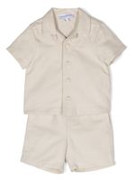 Emporio Armani Kids ensemble chemise-short à boutonnière - Tons neutres