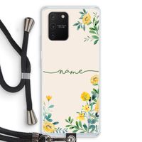 Gele bloemen: Samsung Galaxy S10 Lite Transparant Hoesje met koord