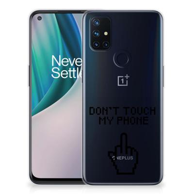 OnePlus Nord N10 5G Silicone-hoesje Finger Don't Touch My Phone OnePlus Nord N10 5G Silicone-hoesje Finger Don't Touch My Phone