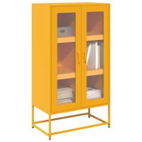 Hoge kast 68x39x123 cm staal mosterdgeel Hoge kast 68x39x123 cm staal mosterdgeel