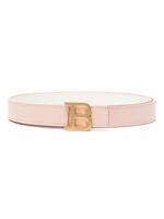 Balmain ceinture réversible en cuir à boucle logo - Rose - thumbnail