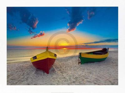 Kunstdruk Maya Sokolovska - Two Boats 80x60cm