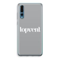 Topvent Grijs Wit: Huawei P20 Pro Transparant Hoesje