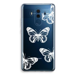 White butterfly: Huawei Mate 10 Pro Transparant Hoesje