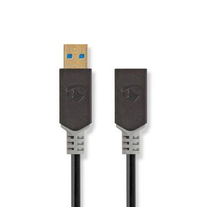 Kabel USB 3.0 | A male - A female | 2,0 m | Antraciet