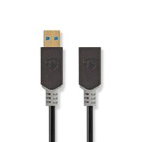 Kabel USB 3.0 | A male - A female | 2,0 m | Antraciet