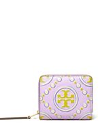 Tory Burch portefeuille pliant à logo embossé - Violet - thumbnail