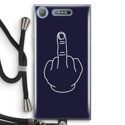 F**k U: Sony Xperia XZ1 Transparant Hoesje met koord