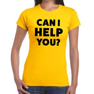 Can i help you beurs/evenementen t-shirt geel dames