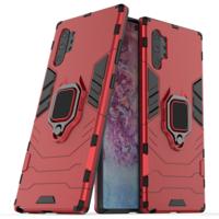 PC + TPU schokbestendige beschermhoes met magnetische ring houder voor Galaxy Note10 Pro (rood)