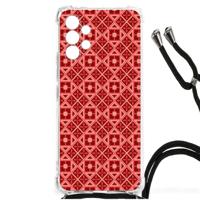 Samsung Galaxy A13 4G Doorzichtige Silicone Hoesje Batik Rood
