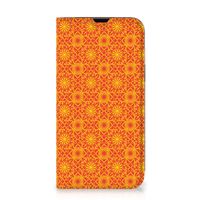 iPhone 13 Hoesje met Magneet Batik Oranje