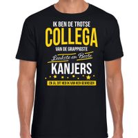 Trotse collega van de leukste en beste kanjers cadeau t-shirt zwart voor heren