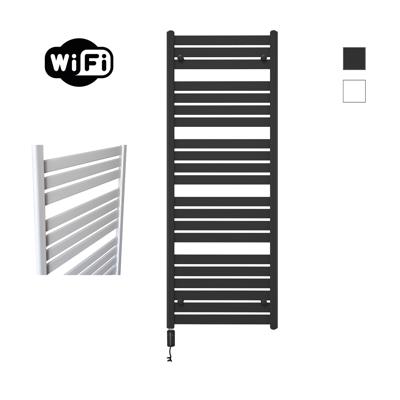 Elektrische Radiator Sanicare HWV - Moda Met Wifi 160x60 cm Mat Zwart 1159W Met Thermostaat Zwart Linksonder Sanicare